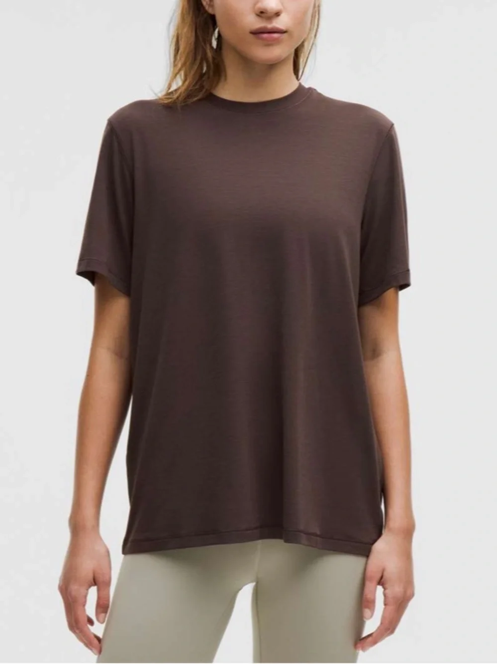 Lululemon Jersey Training Short-Sleeve Shirt Espresso Brown Athleisure Gym-12